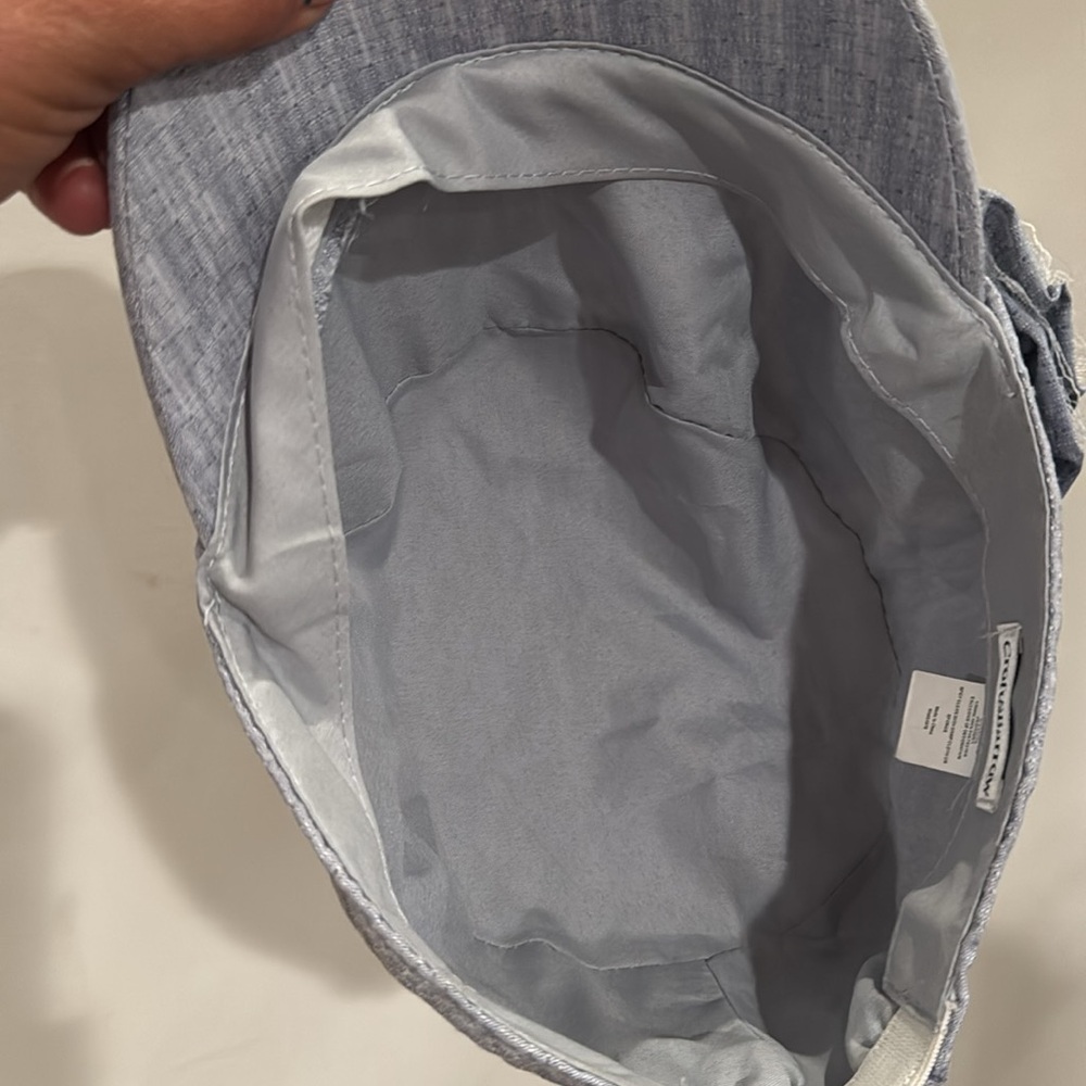 Croft & Barrow Pale Blue Women's Cap with Floral Accent - Picture 8 of 10